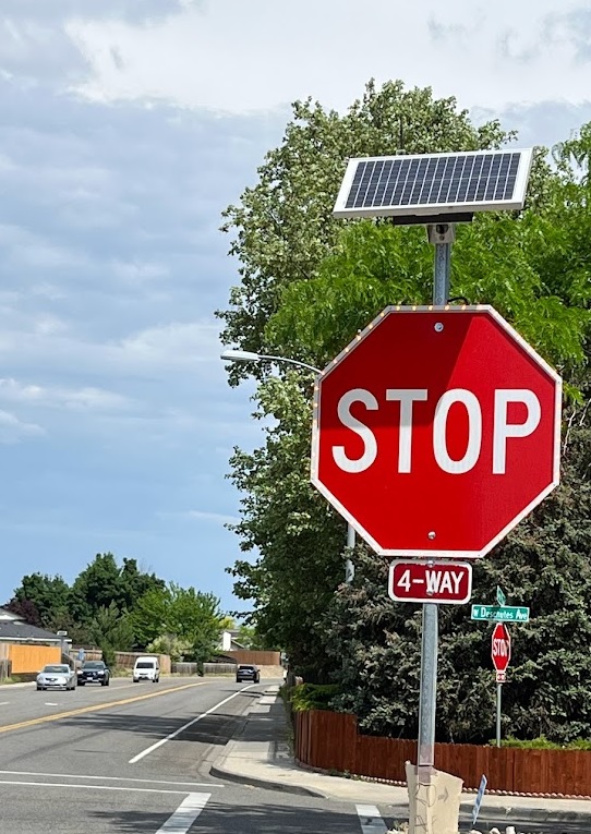 LED stop sign in Kennewick