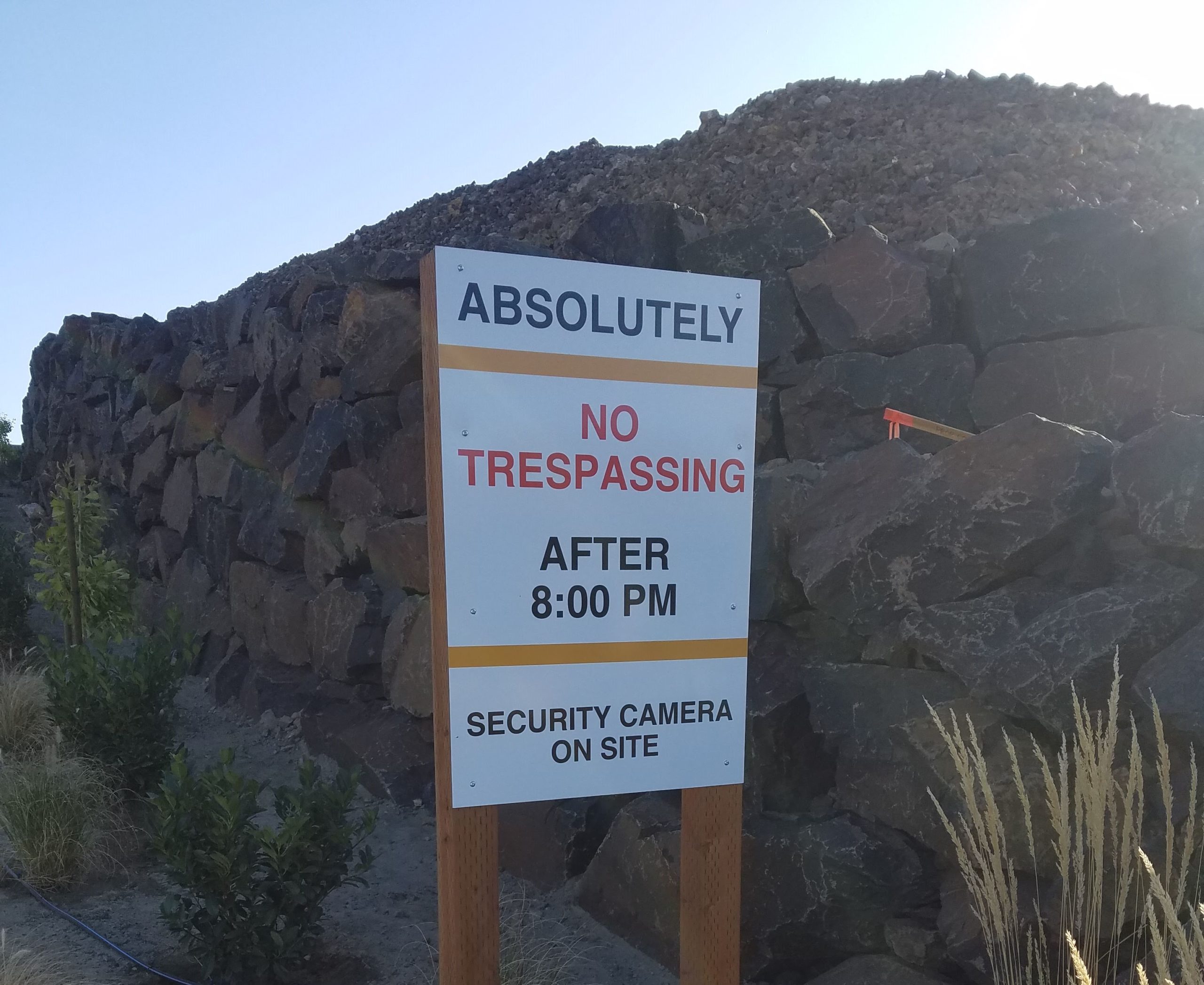 Absolutely no trespassing