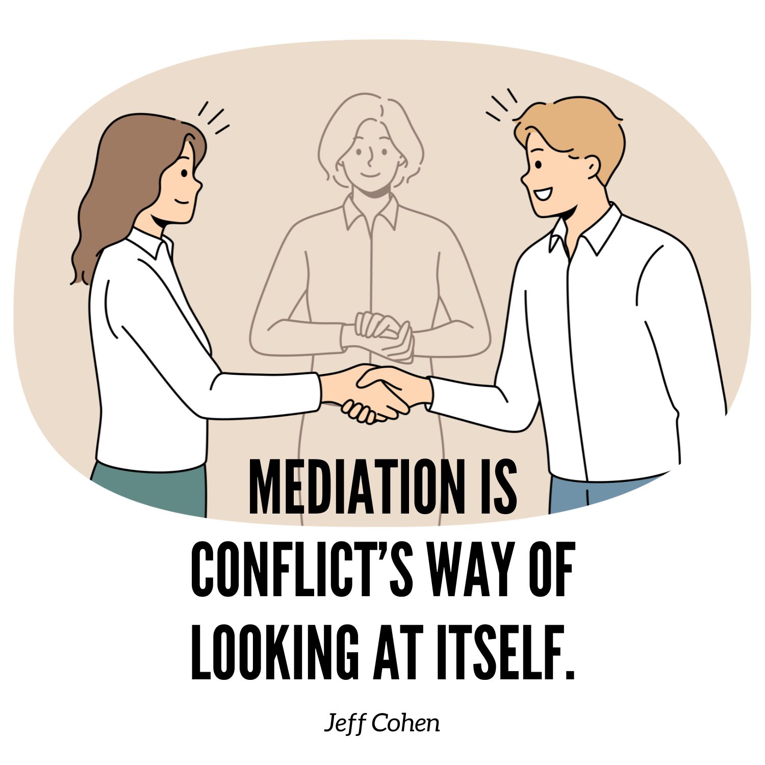 Mediation is a way of resolving conflict.